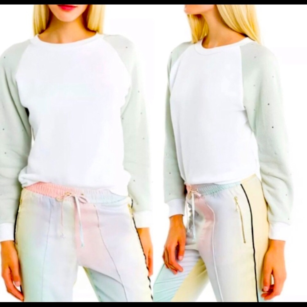 NWT wildfox sweatshirt large glitz sleeve